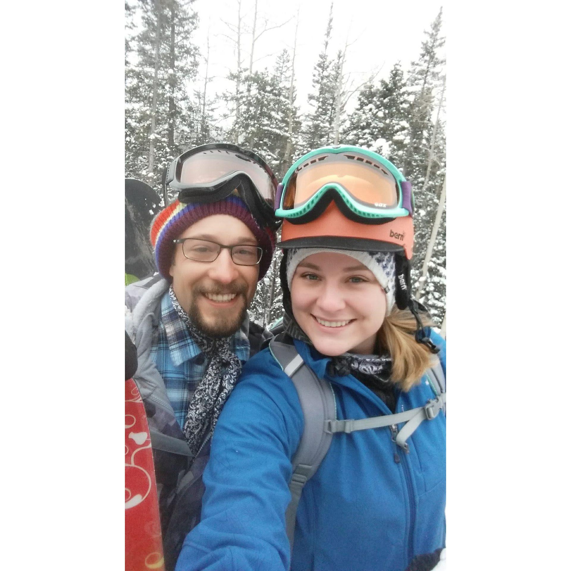 Ski Santa Fe, 2016. Before Lane had a helmet: he does now.