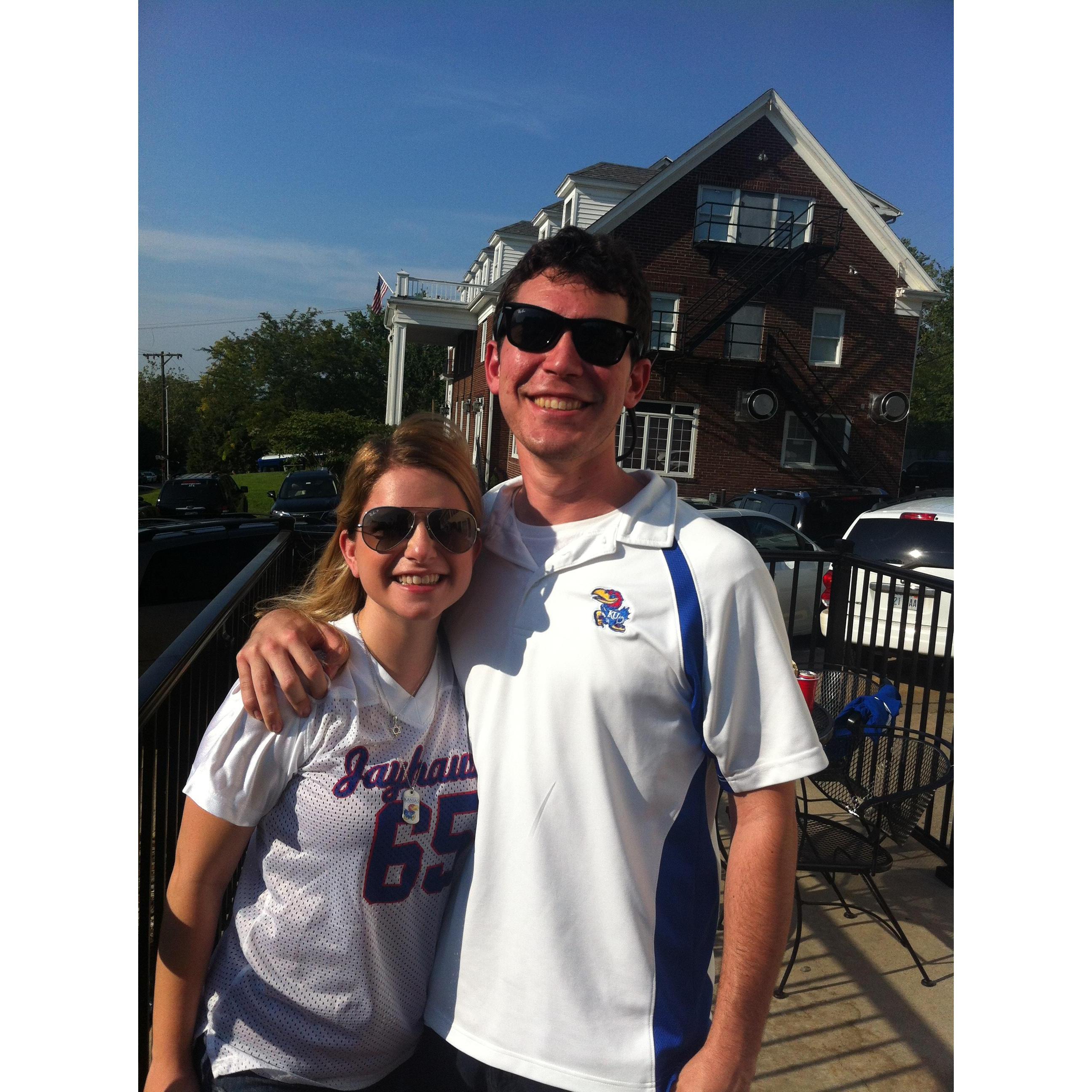 The start of (a probably disappointing) KU football season, Fall 2014.