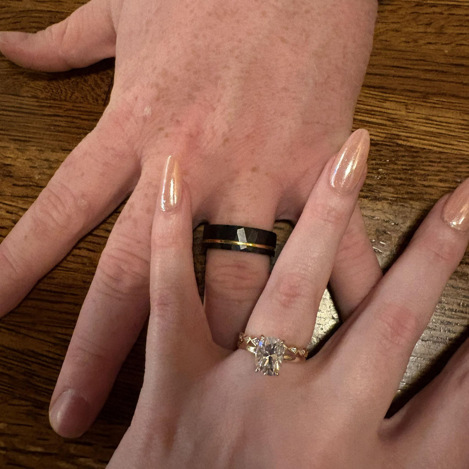 First picture of our rings together!