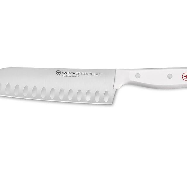 WÜSTHOF Gourmet White 7" Hollow Edge Santoku Knife