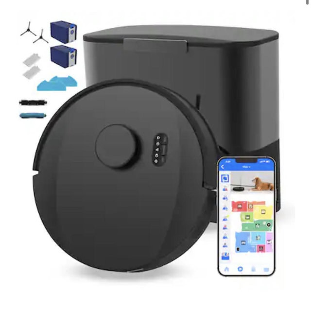 bObsweep - UltraVision Pet Self-Empty Robot Vacuum & Mop, 180-Day Capacity, 13,000 Pa, Object-aware Privacy First U.S. Engineering - Gunmetal