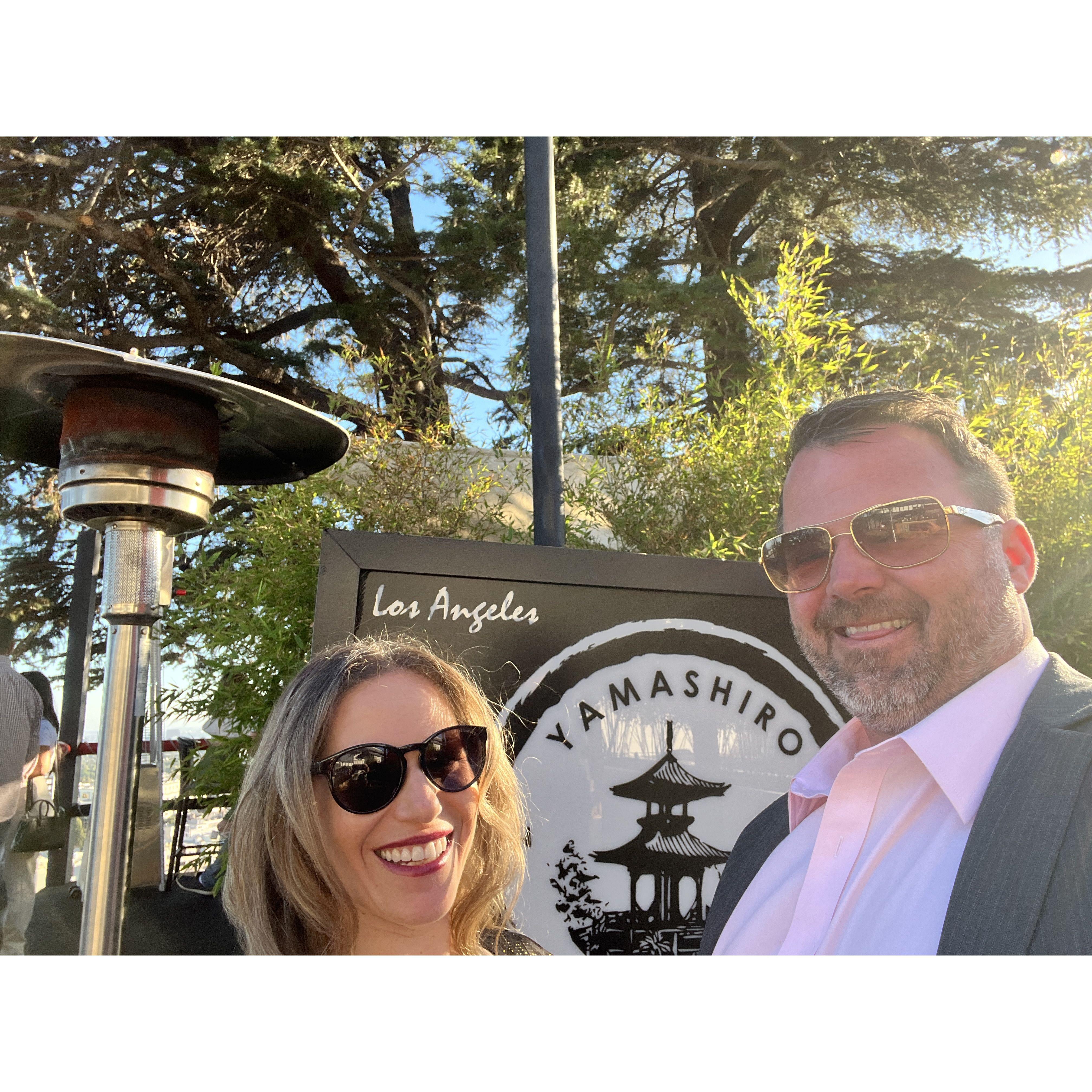 Celebrating our first year anniversary at Yamashiro!