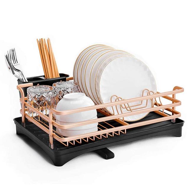 Dish Rack, 2 Tier Dish Drying Rack, Rustproof Kitchen Dish Drying Rack with  Drainboard & Utensil Holder for Kitchen Countertop, Kitchen Accessories  2023 - $41.99