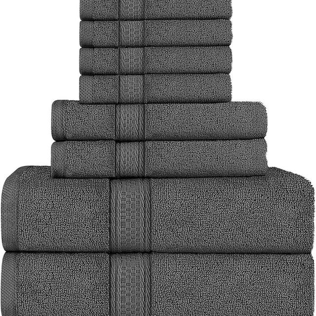 Utopia Towels Towel Set, 2 Bath Towels, 2 Hand Towels, and 4 Washcloths, 600 GSM Ring Spun Cotton Highly Absorbent Towels for Bathroom, Shower Towel, (Pack of 8)