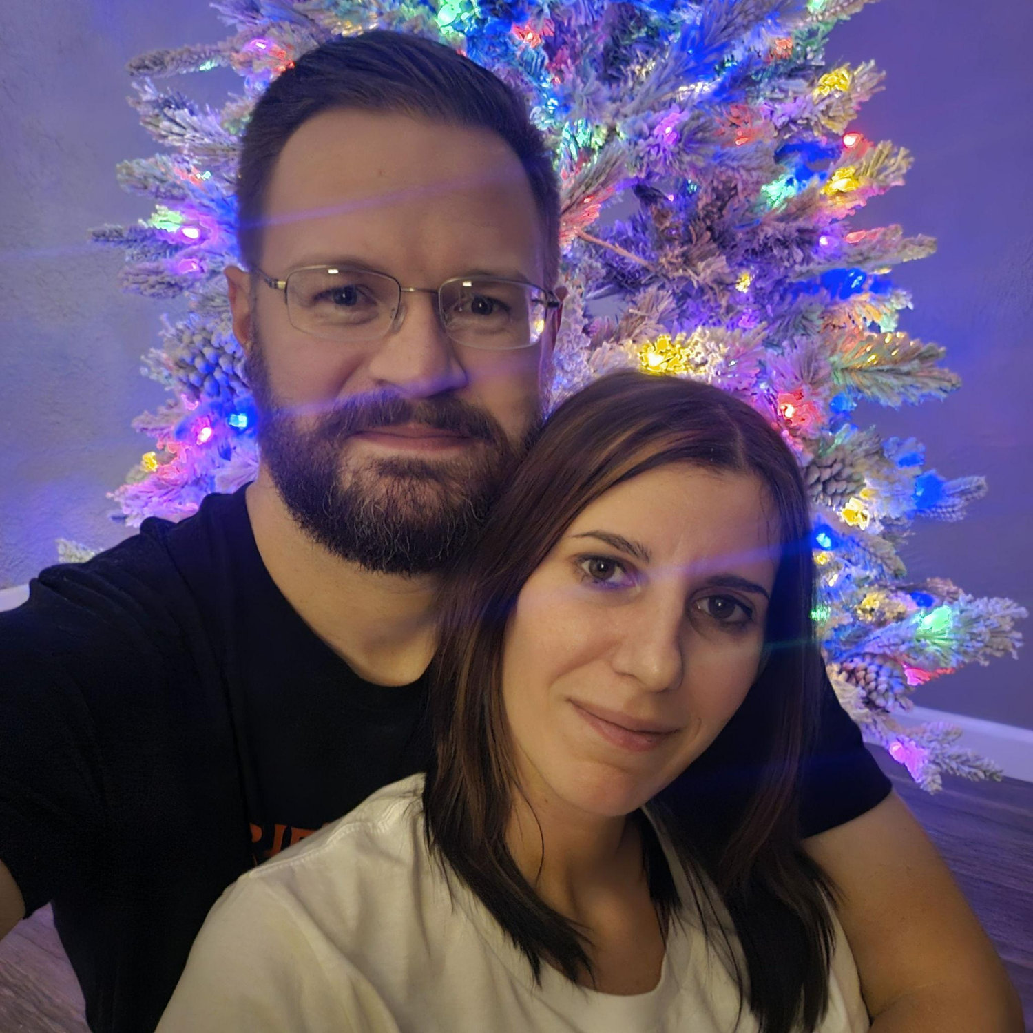 This was our first Christmas tree together.