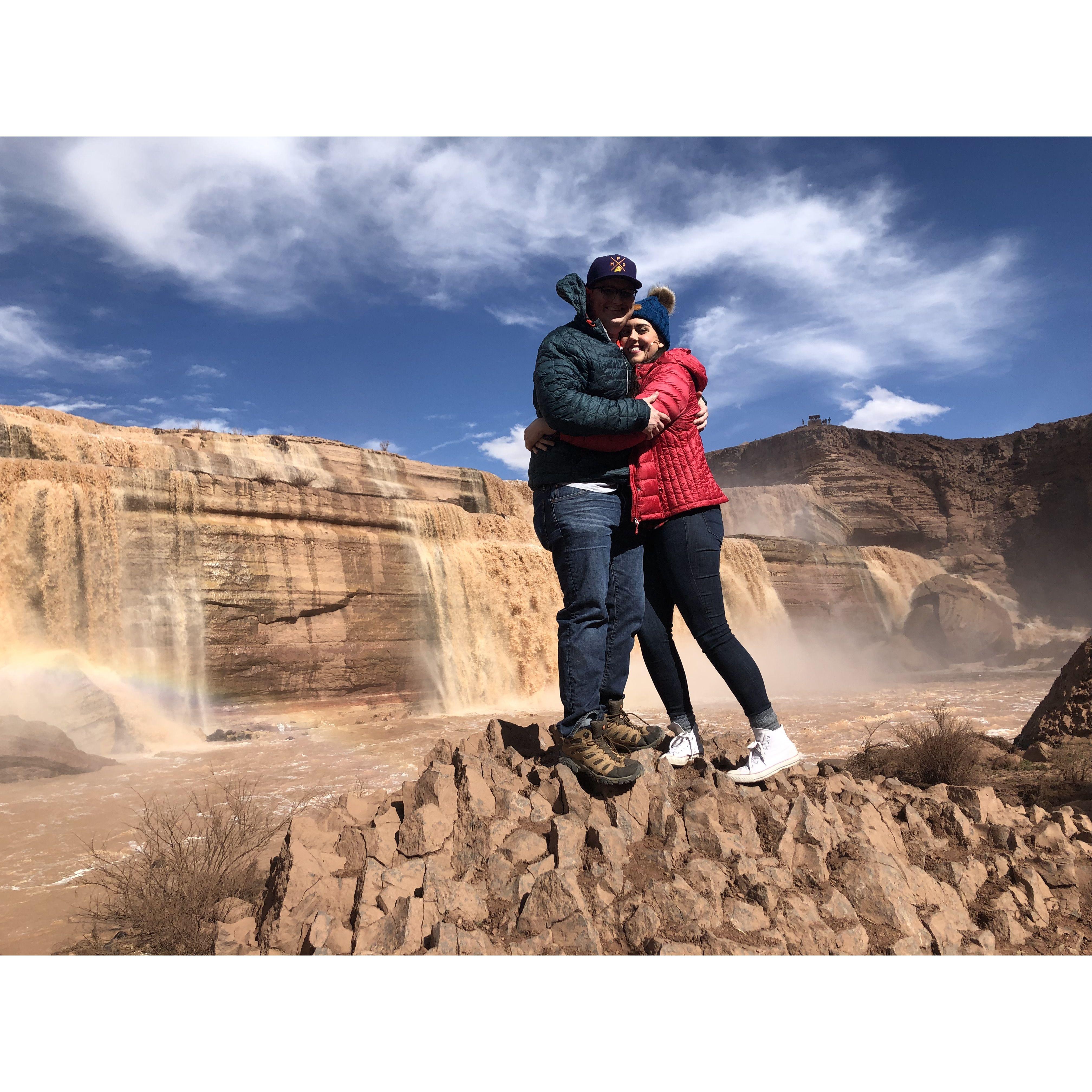 At chocolate falls in Arizona