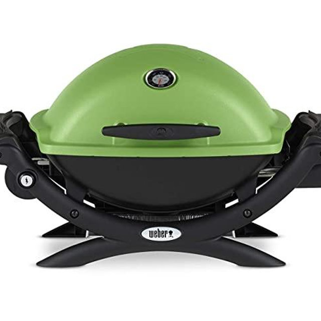 Weber Q-1200 Green LP Gas Grill, 51070001