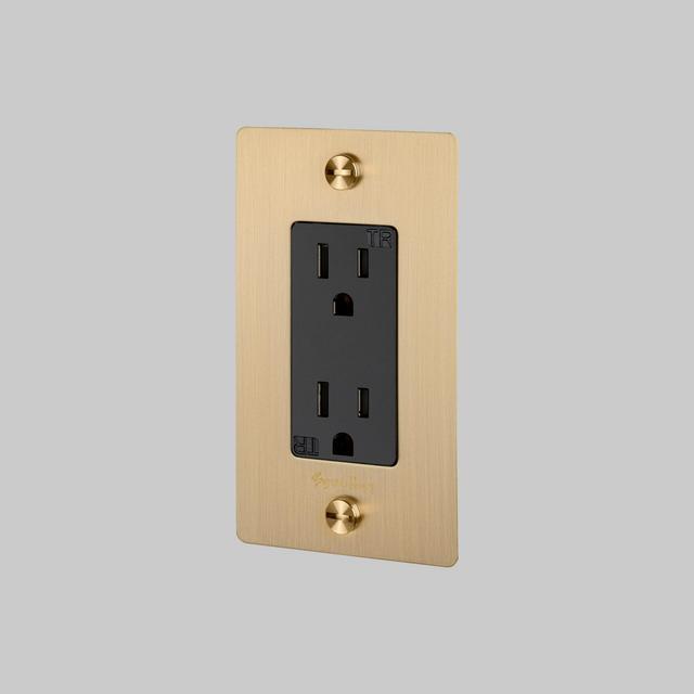 BRASS DUPLEX OUTLET
