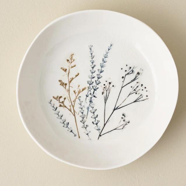 Pressed Floral Pasta Bowl