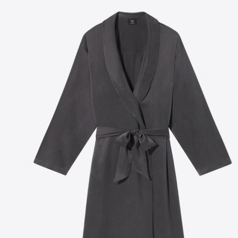 Womens Washable Silk Long Robe