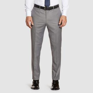 Textured Gray Suit Pants