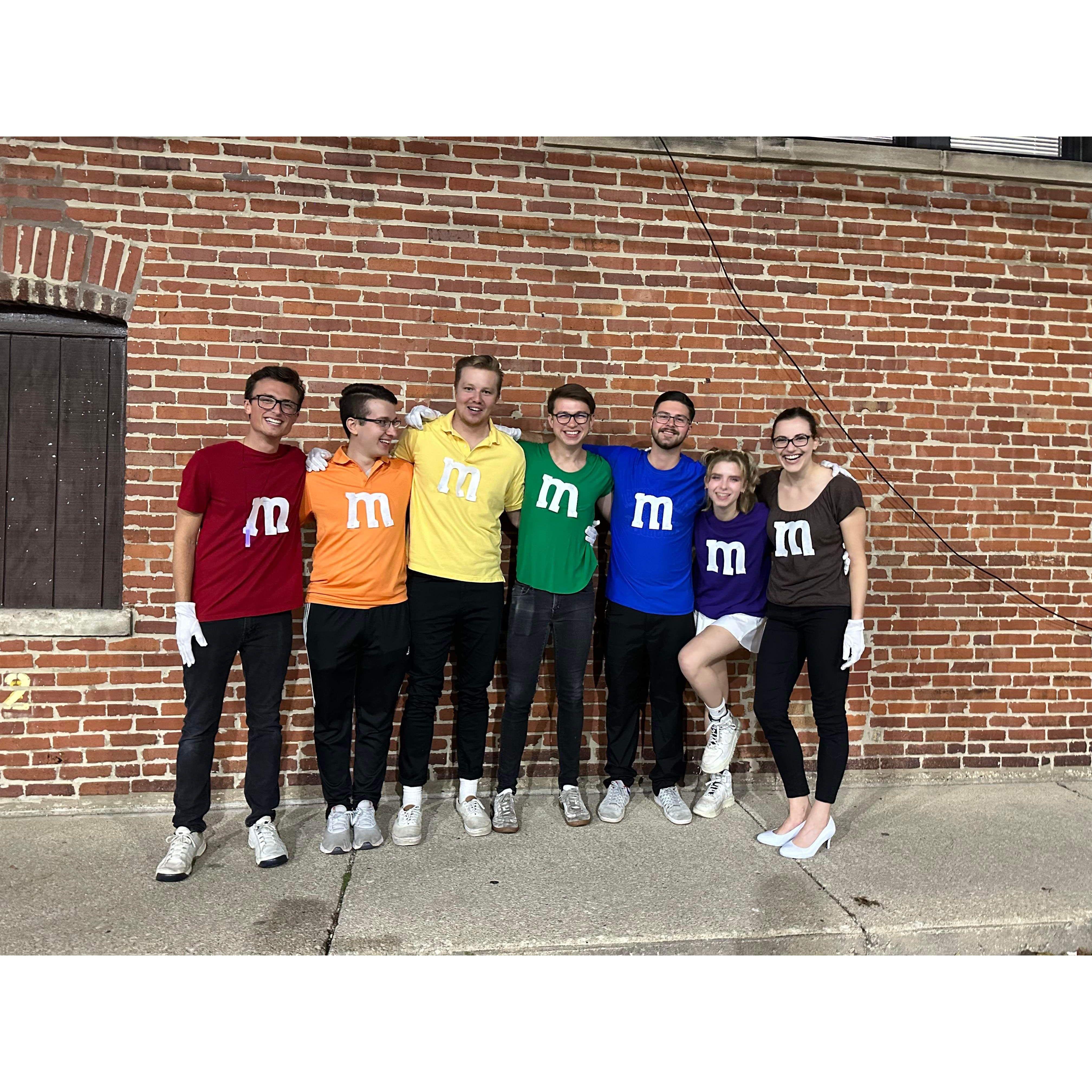 NUTS MM students' Halloween costume year 2 - M&Ms