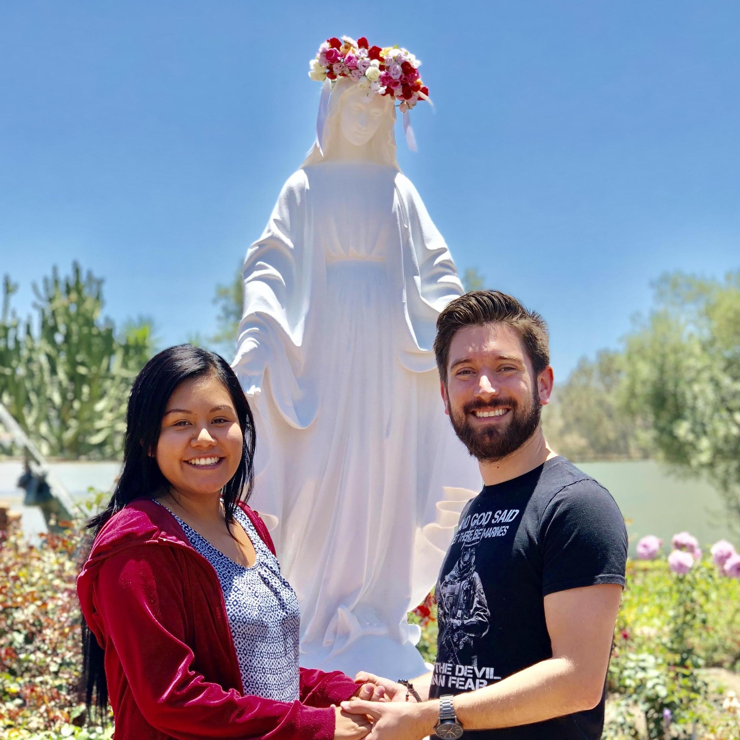 We attended our marriage encounter at Mission San Luis Rey.