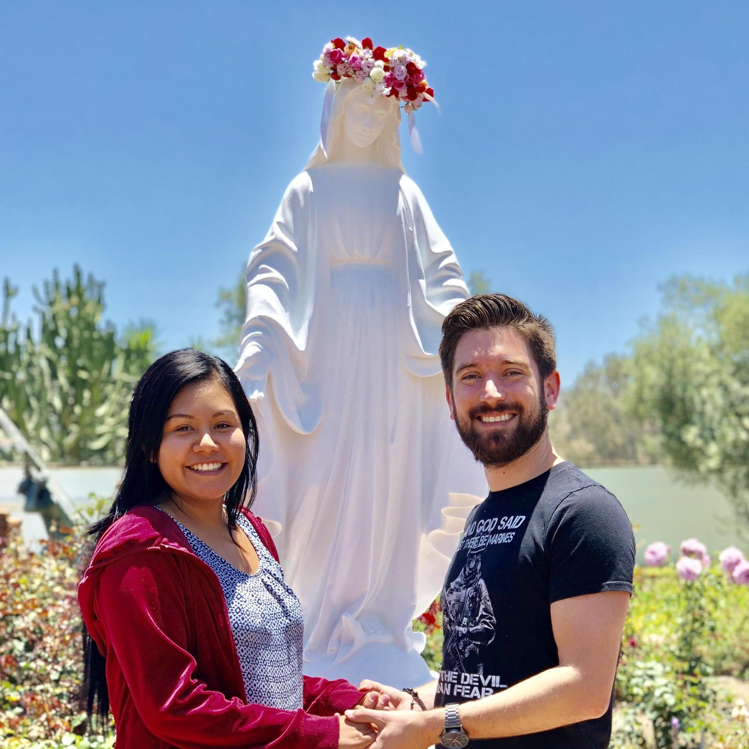 We attended our marriage encounter at Mission San Luis Rey.