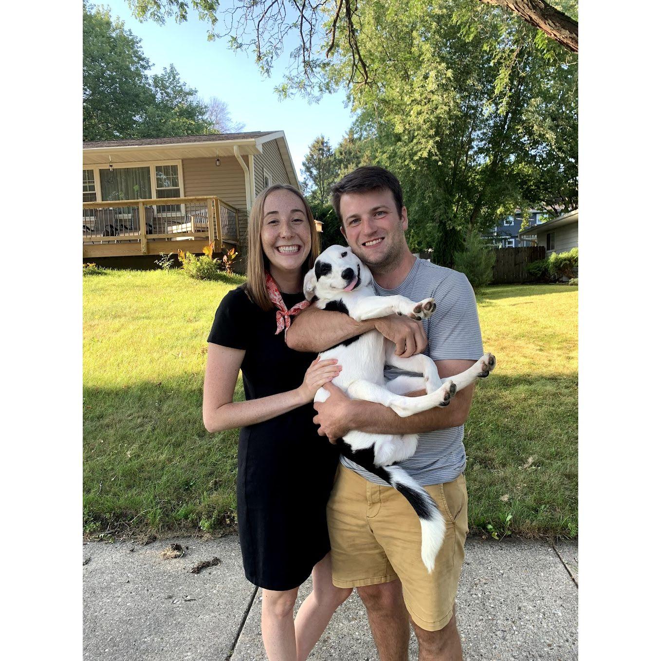 Meeting our sweet, perfect dog, Auggie