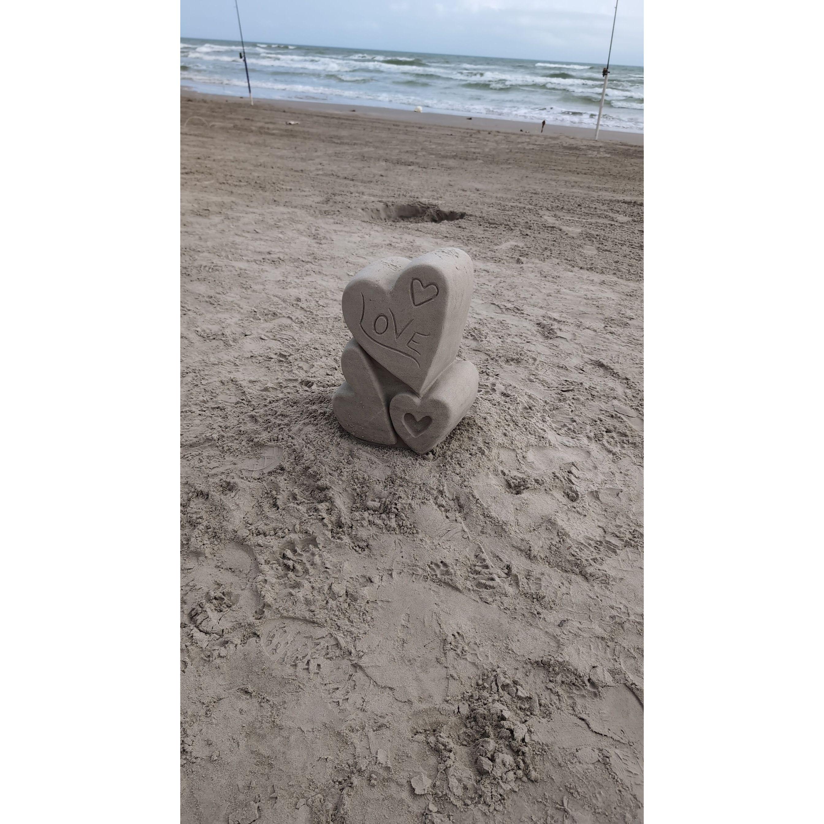 An adorable sand sculpture we saw while in Texas