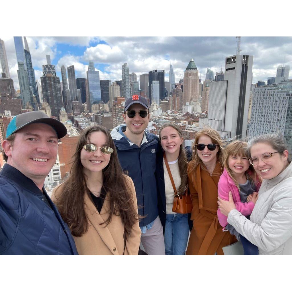 Sylvia, Bob, Dorothy, Junia & Ellie come visit our rooftop on 57th Street.