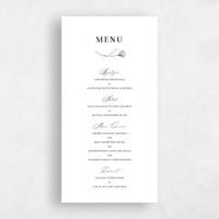 White Wedding Menu - Ingrid