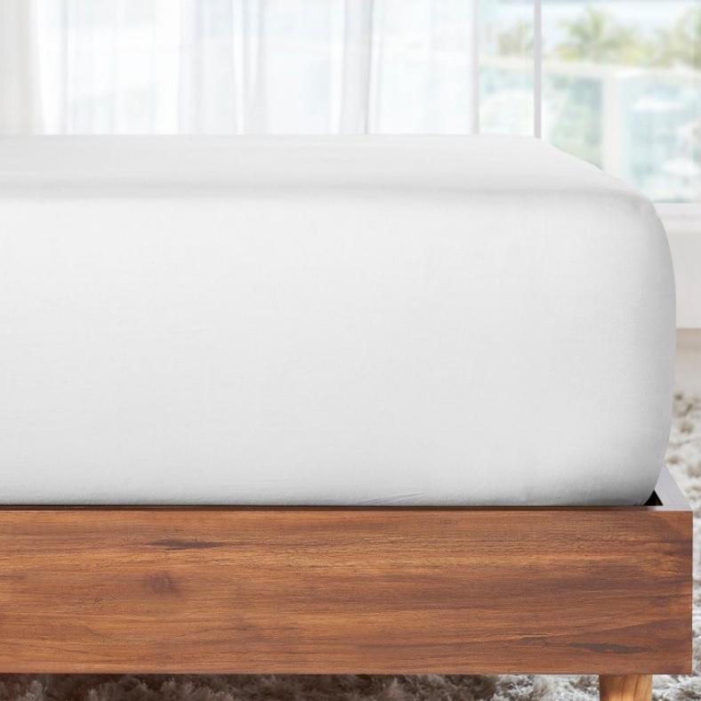 California Design Den™ - Queen Size White Fitted Sheet
