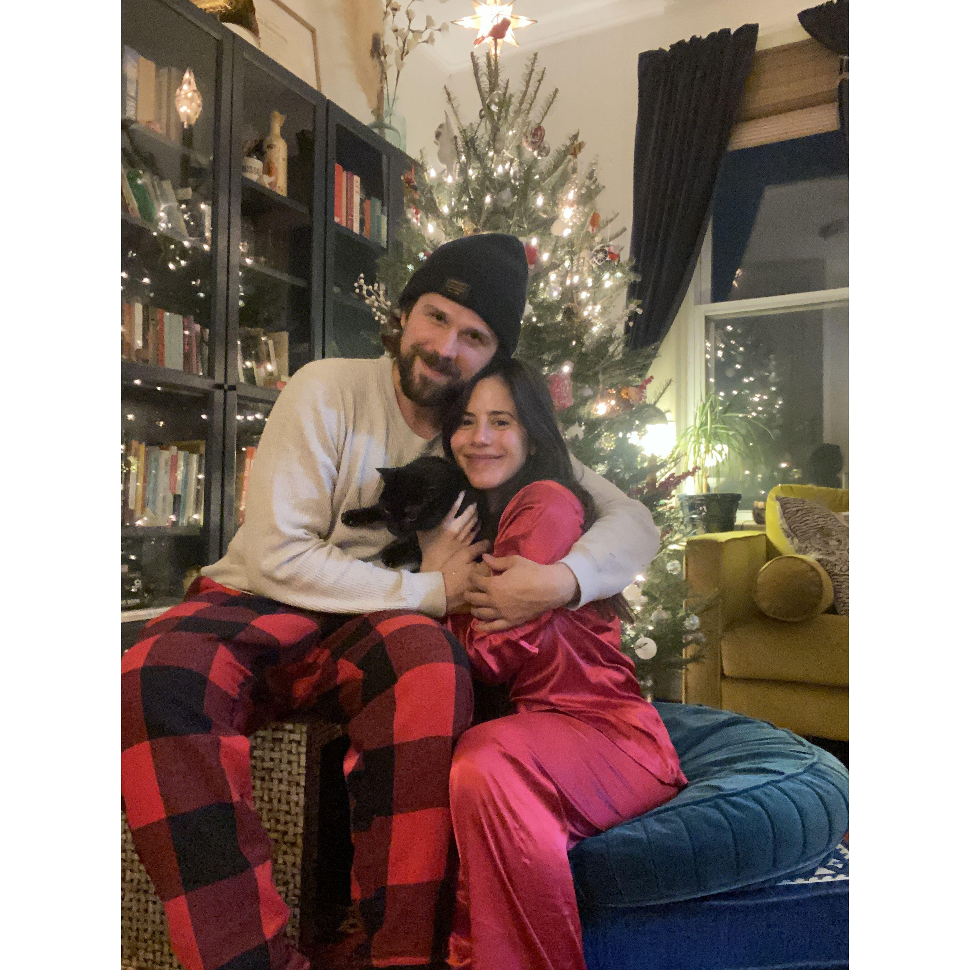 Christmas portrait with our precious baby, Olive.