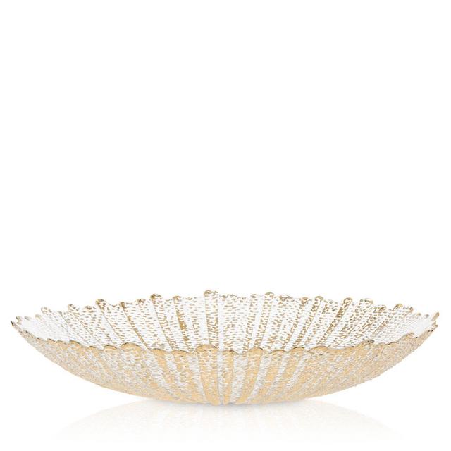 VIETRI - Rufolo Glass Gold Large Serving Bowl