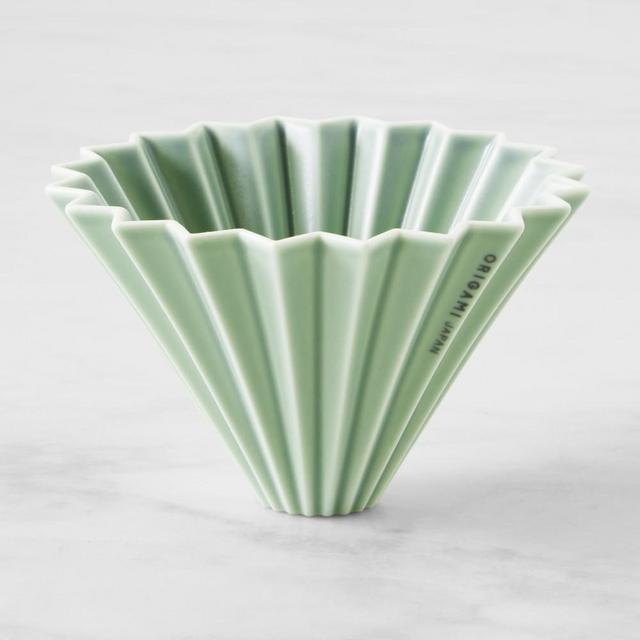Origami Pour Over Coffee Dripper, Medium, Matte Green