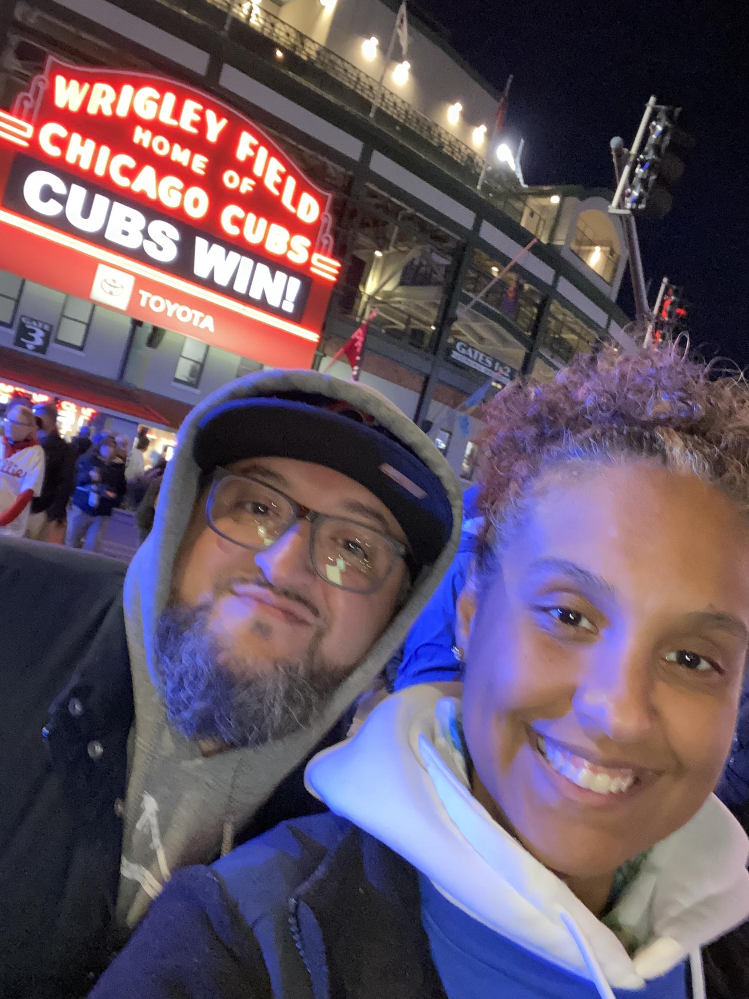 Celebrating a Cubs Win!