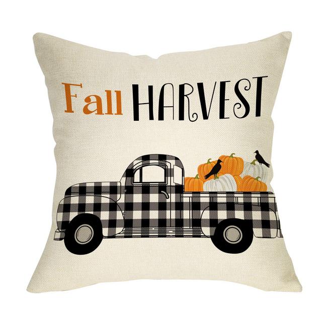 Fall Harvest Throw Pillow Cover