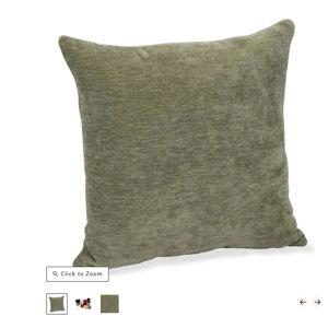 Reese Green Chenille Throw Pillow, 18"
