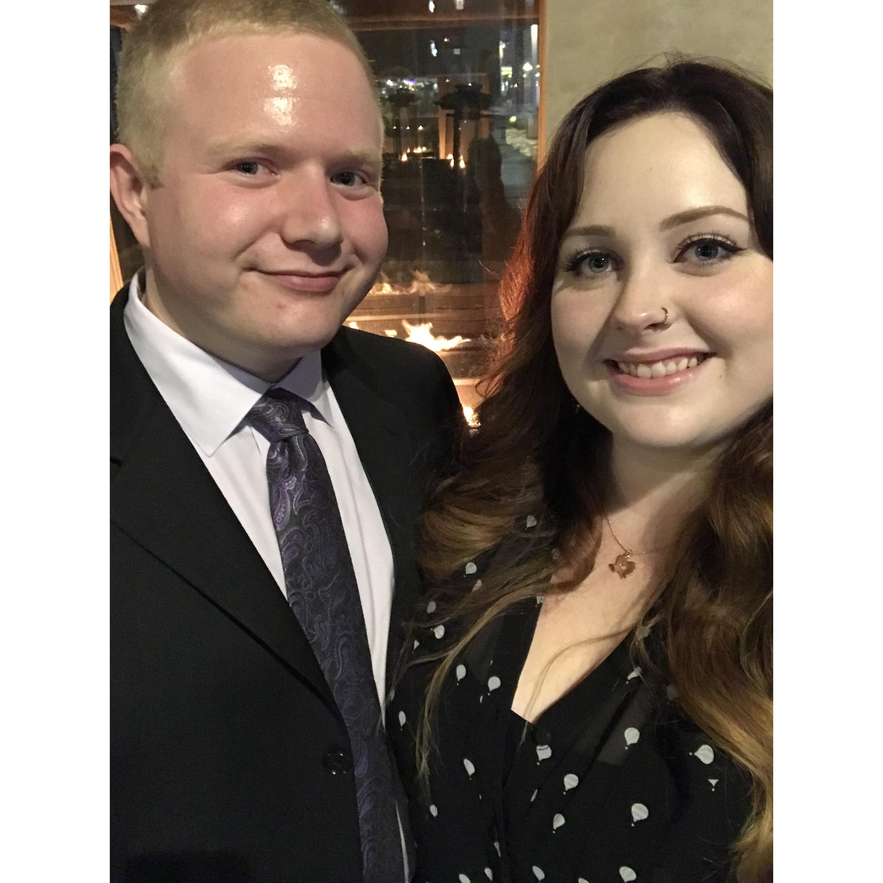 Our first photo together.