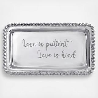 Love Is Patient Love Is Kind Beaded Statement Tray