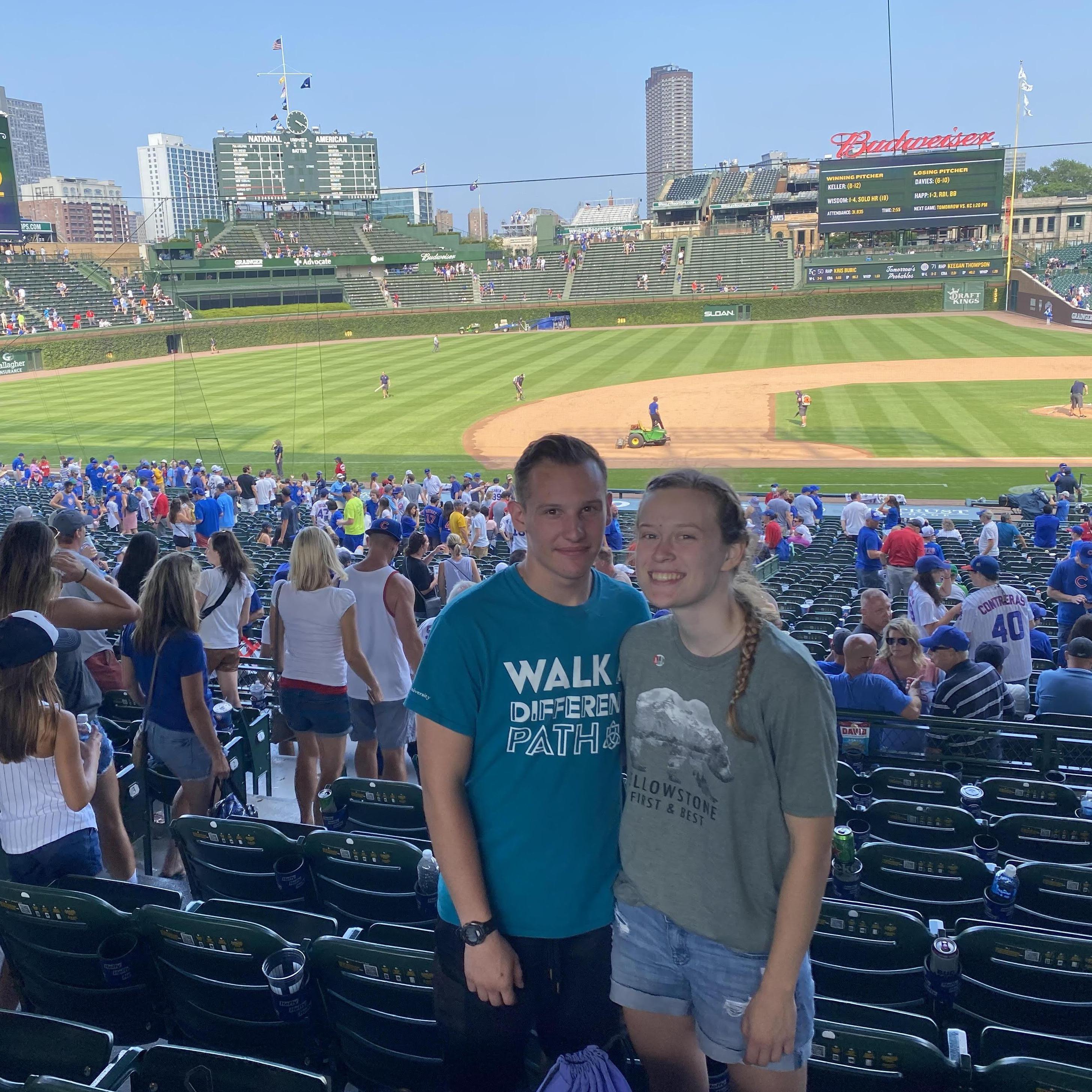 We got to go to a Chicago Cubs game spontaneously. 