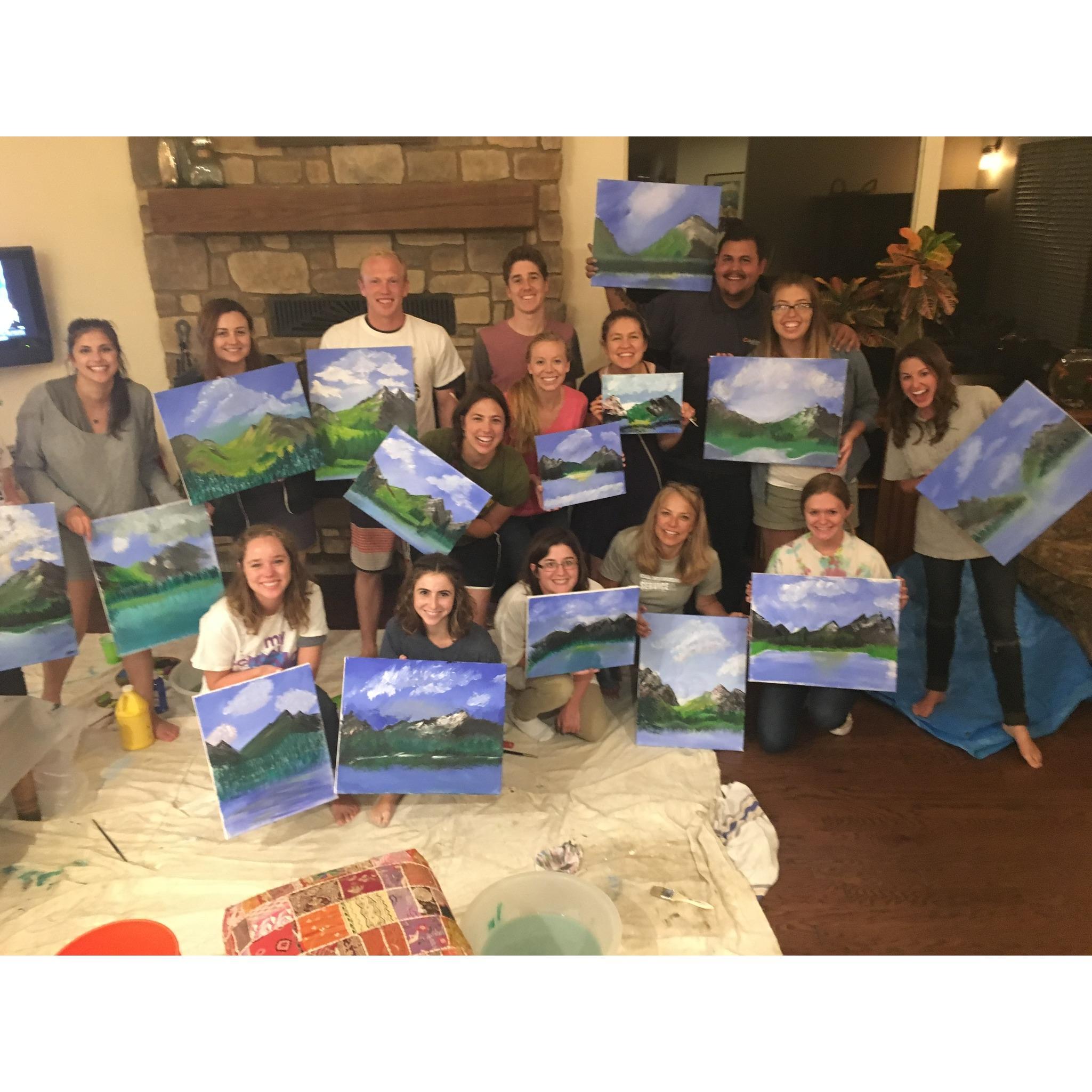 Bob Ross Paint Night for my birthday last year.