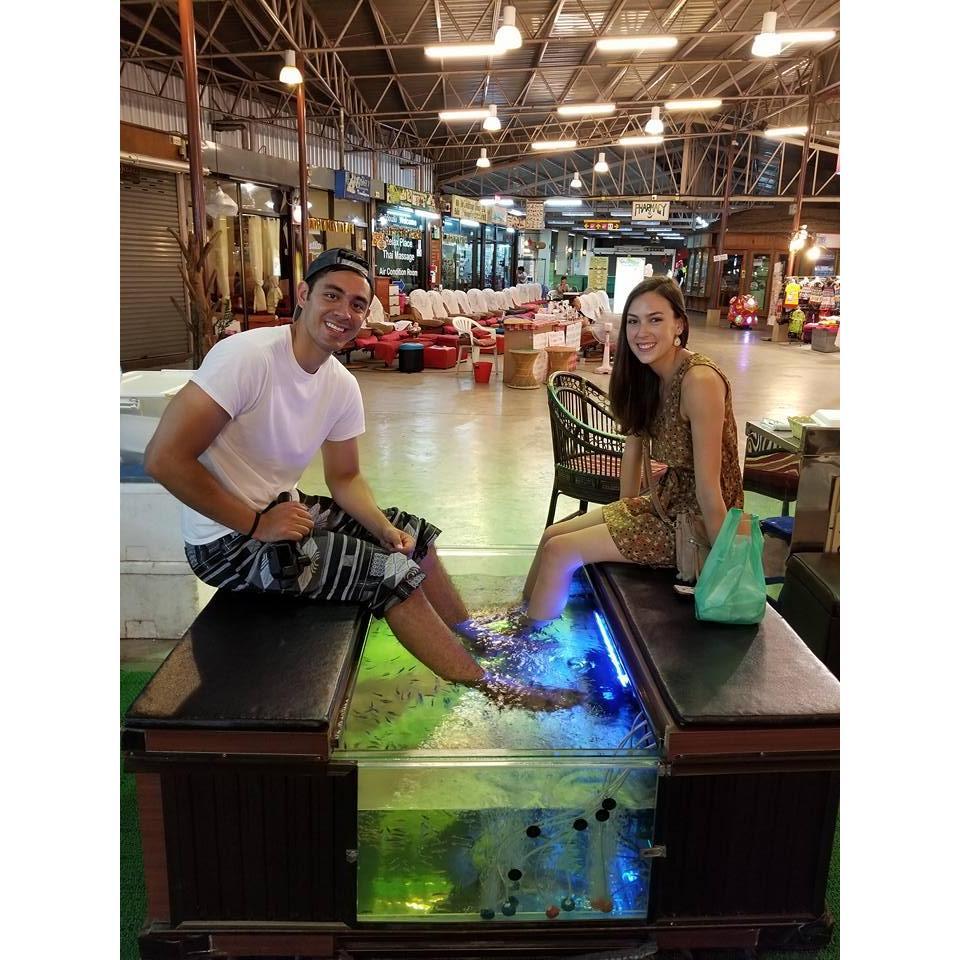 Fish tickling our feet