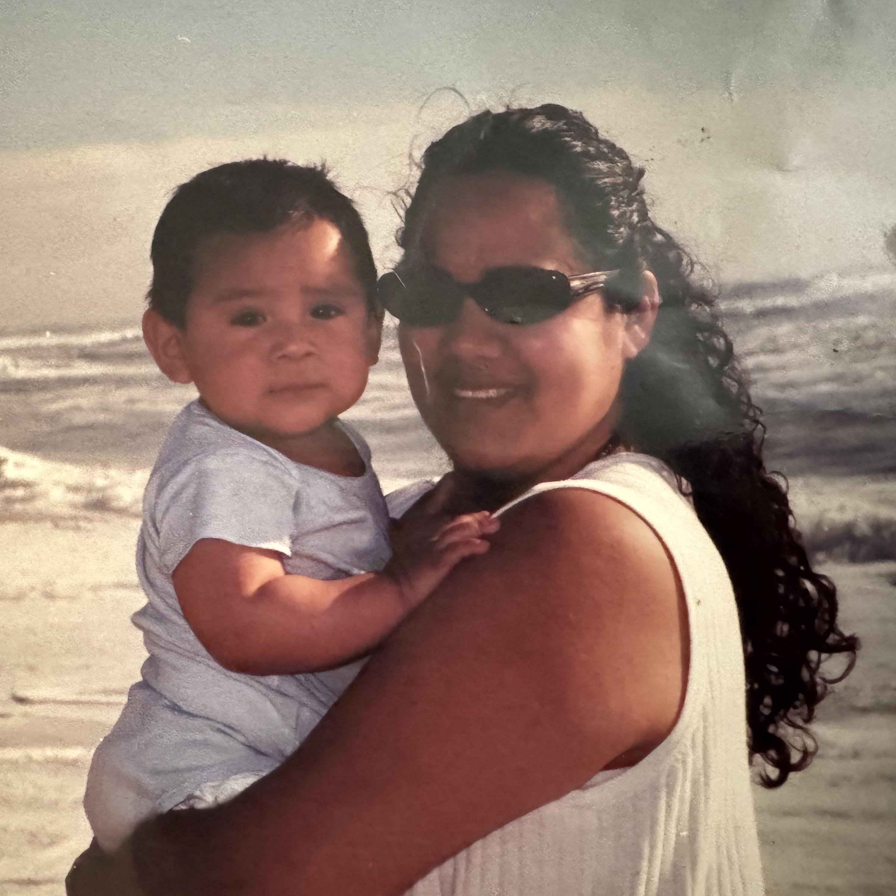 Joel and his mom (Mireya)