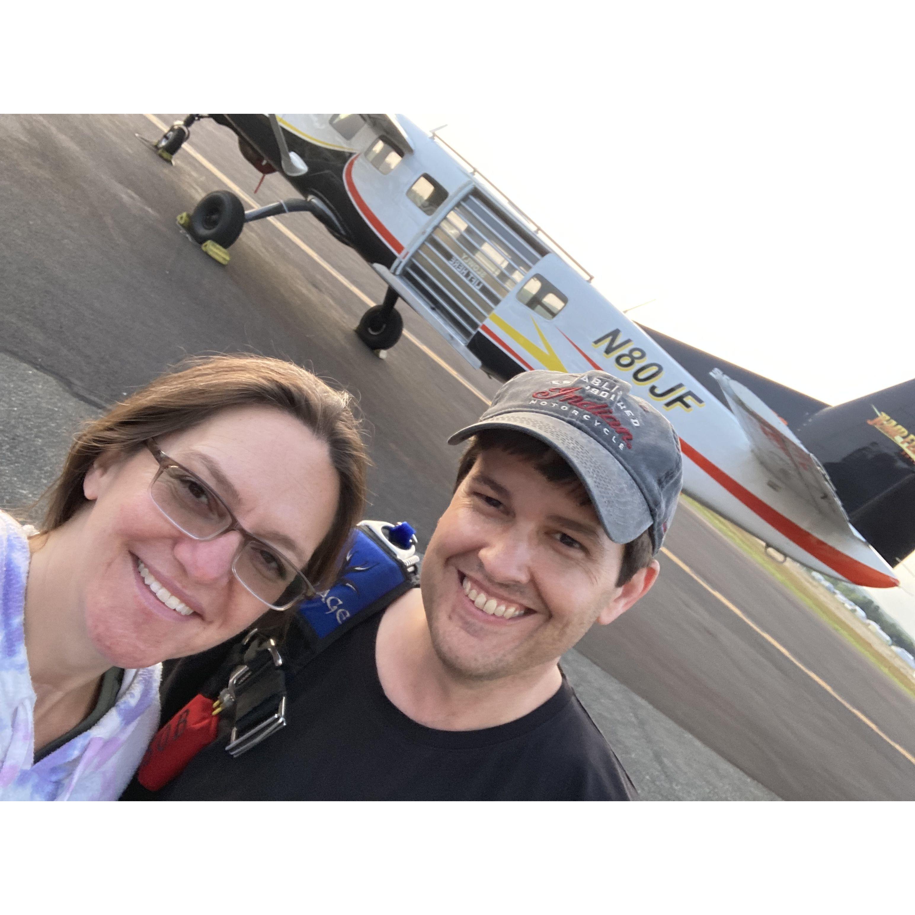 Jumptown! Matt is a Wingsuiter with close to 1000 jumps, and Amy is starting her jumping journey.