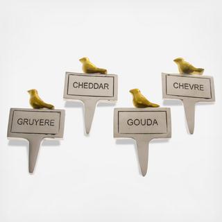 Bird 4-Piece Cheese Marker Set