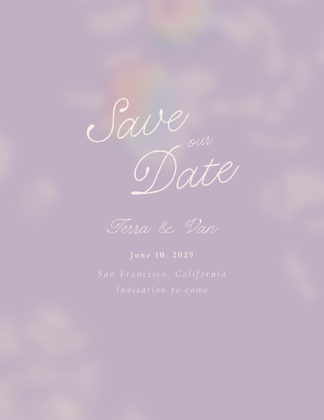 Ola Portrait | Lilac | Zola Save The Dates