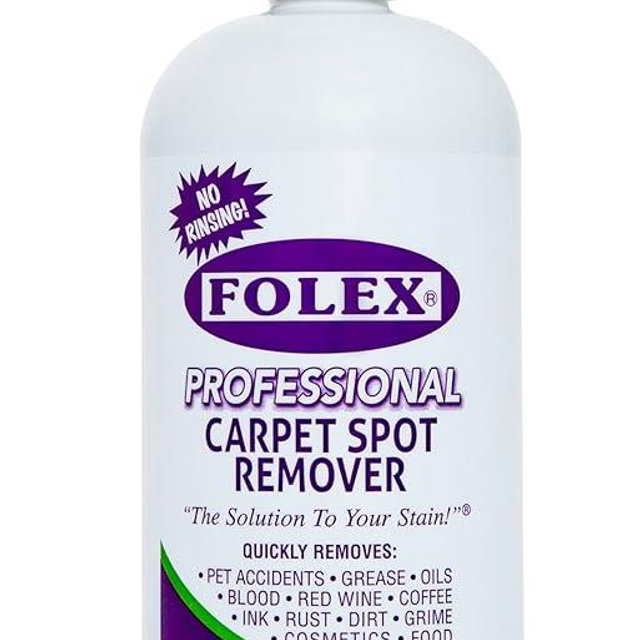 FOLEX Professional Carpet Cleaner Spray, Spot Cleaner for Carpet and Upholstery, Pet Spot Remover, 34OZ