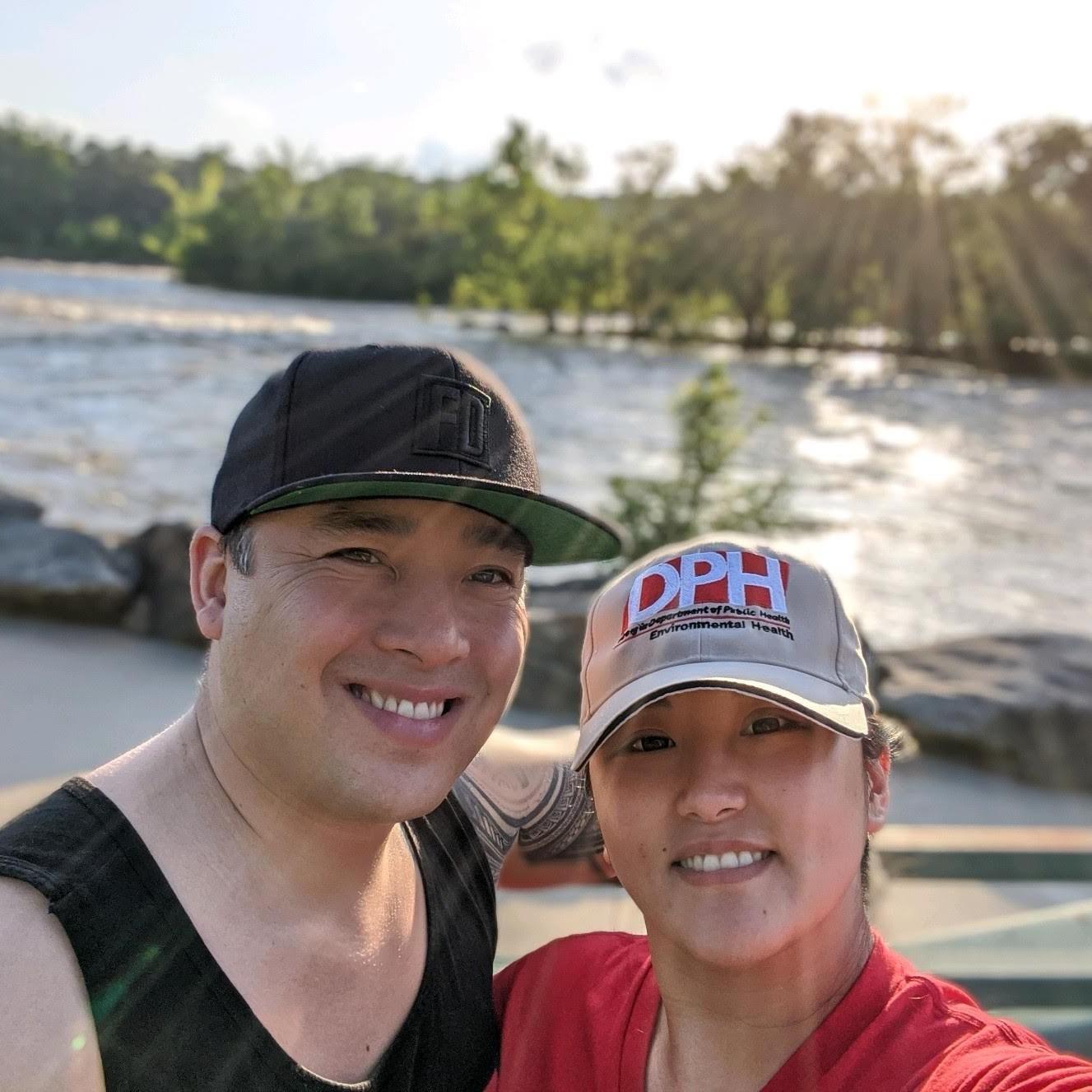 On our first hike together at Chattahoochee Riverwalk. Darryl visited Tammy while she was traveling for work in Columbus, Georgia.