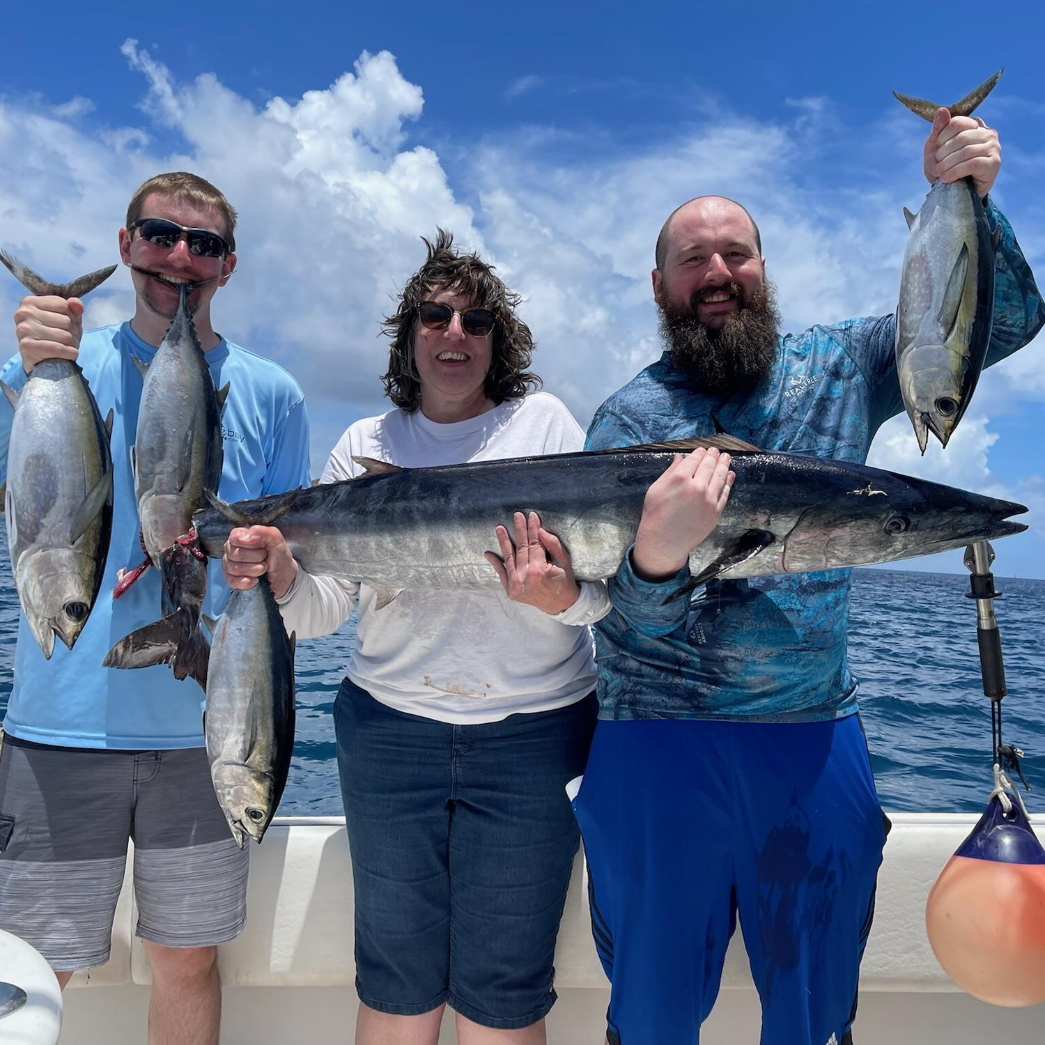 Chris enjoying some deep sea fishing with family (Haley sat out for this one!) 🎣