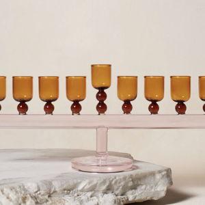 Glass Chanukiah