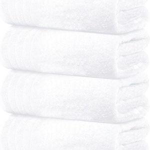 White Bath Towels - Set of 4