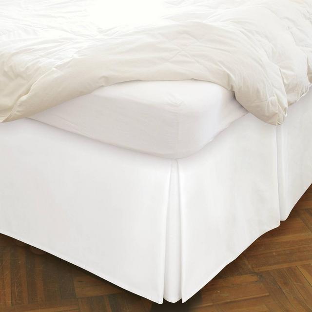 Queen Underbed Storage Tailored Bedskirt 21" Drop White - Space Maker