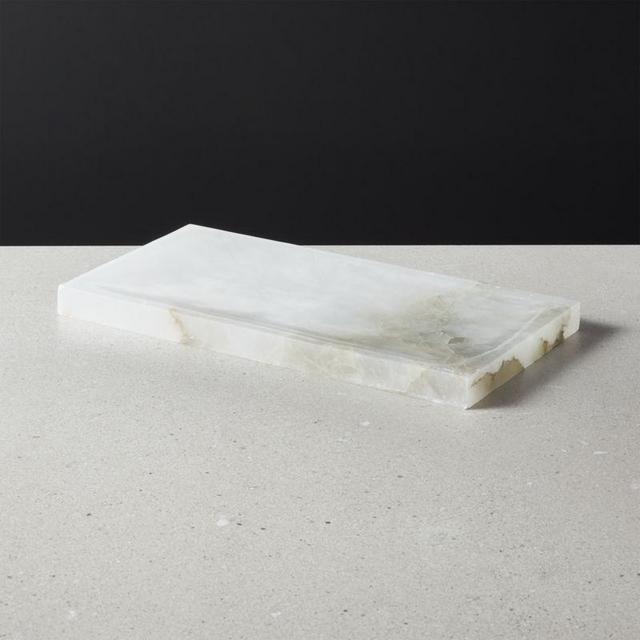 CB2 Alabaster Vanity Tray