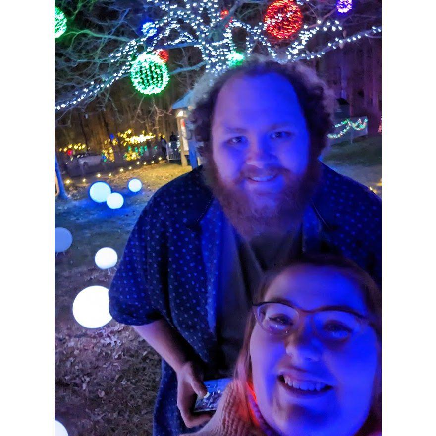 Our first christmas in virginia, we went to a huge light exhibit with our friends!