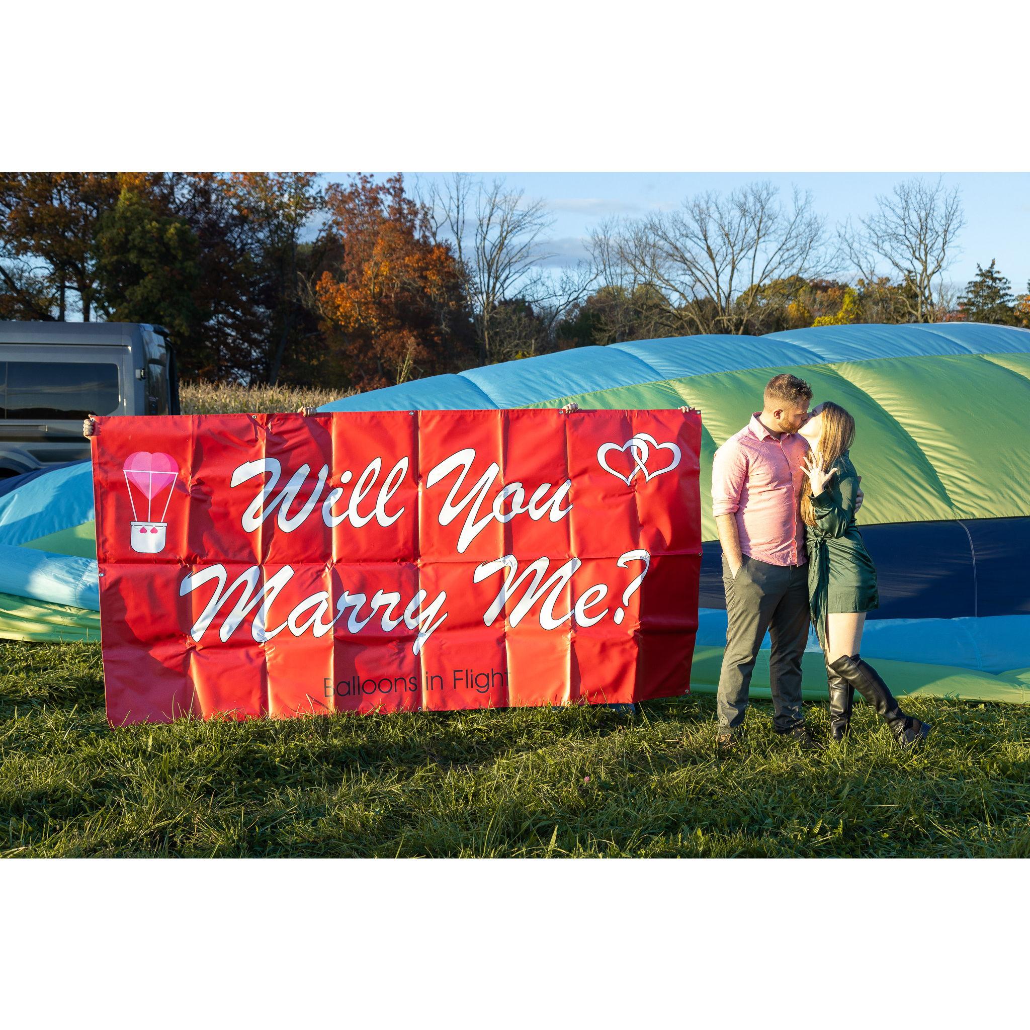 The Sign Johnathan Was Going To Use To Ask Kelsy To Marry Him If It Hadn't Been So Windy!