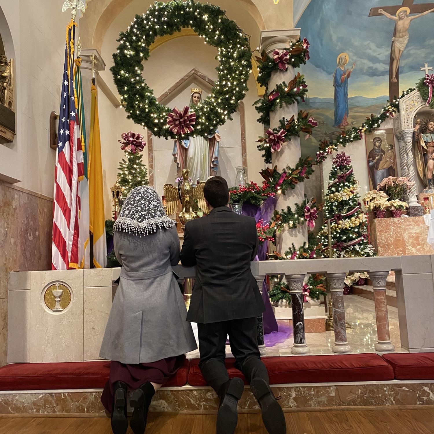 Praying our devotional to Mary, St. Rocco