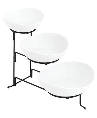 Whiteware Serveware Oval 3 Tier Server, Created for Macy's