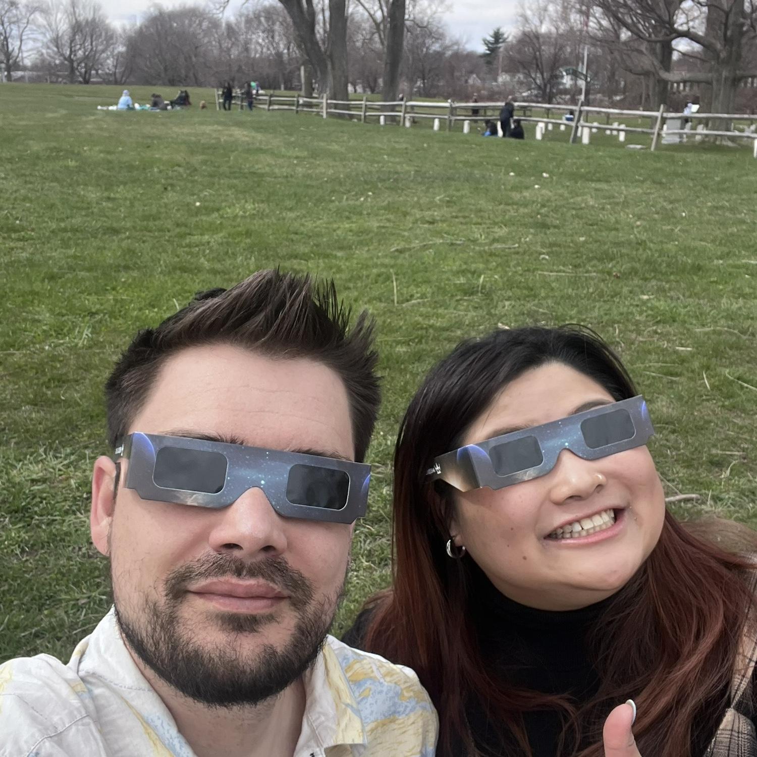 then watched the solar eclipse together in style.